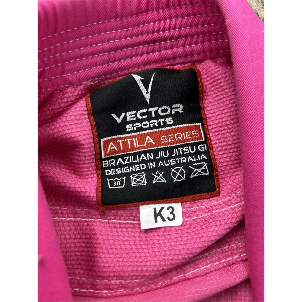 Vector Sports Brazilian Jiu Jitsu Gi Top Size K3 Gear Up Attila Series Pink Kids